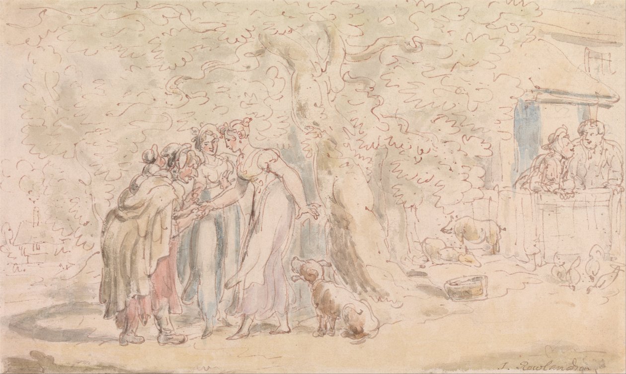 Vikaren i Wakefield - Spådomskunst af Thomas Rowlandson