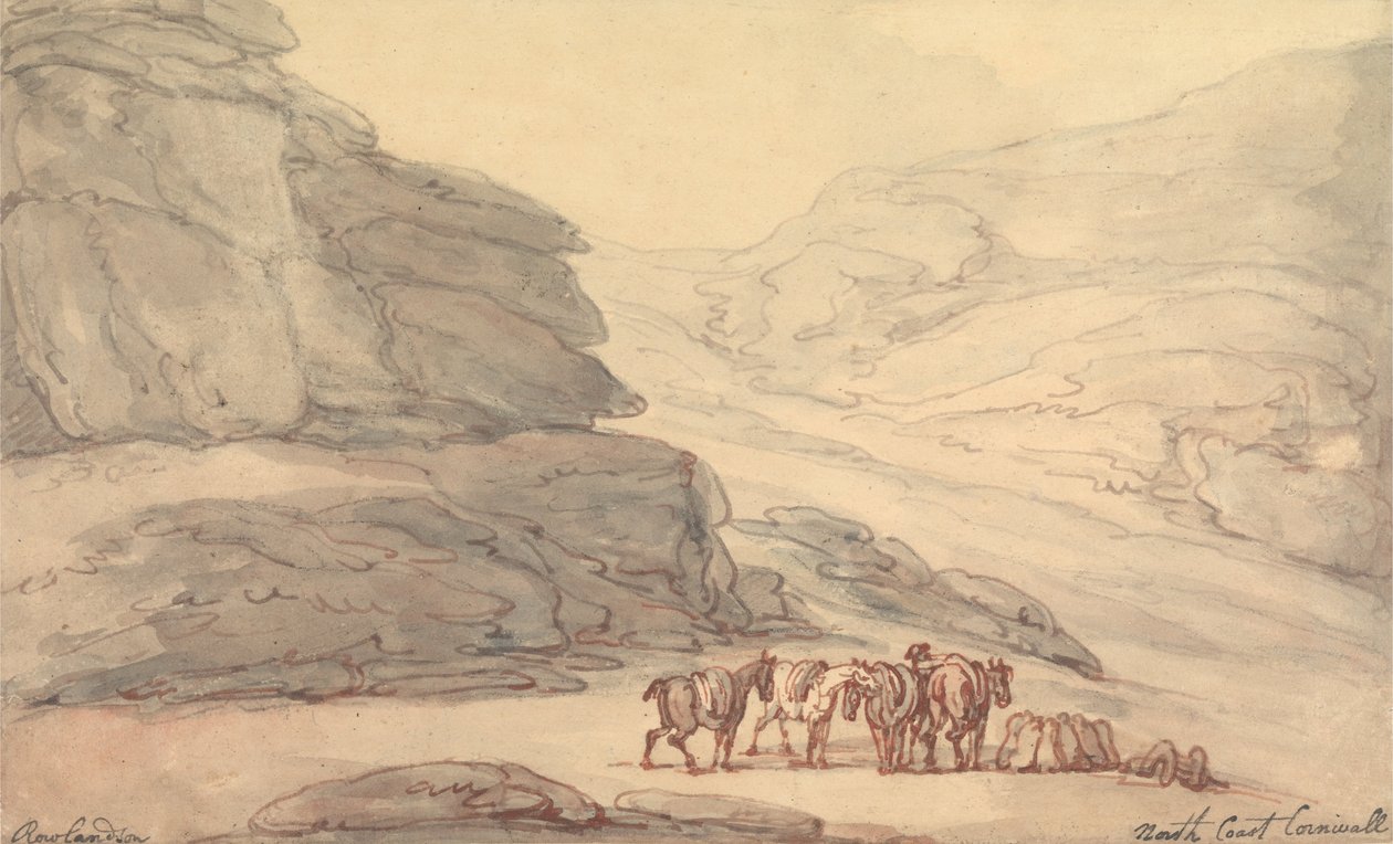 Valley of Stones, Lynton, Devon af Thomas Rowlandson