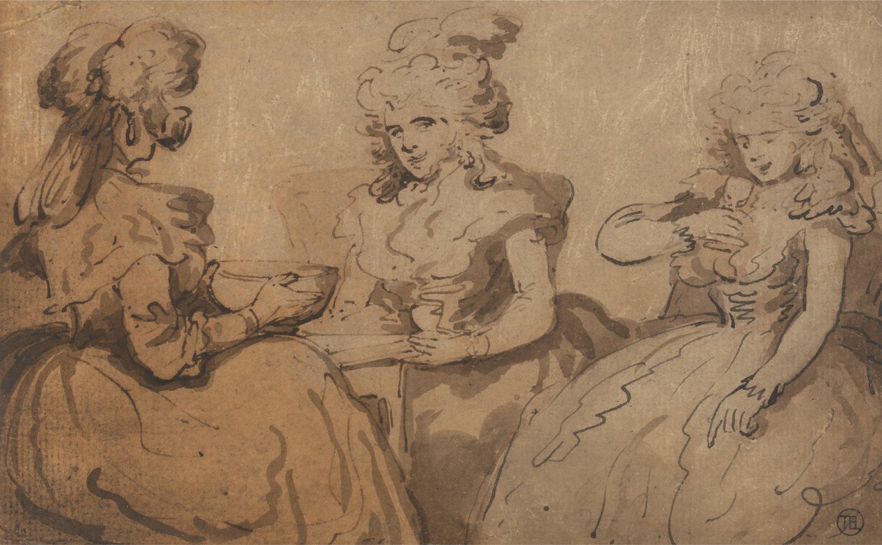 Kvinder, der drikker punch af Thomas Rowlandson