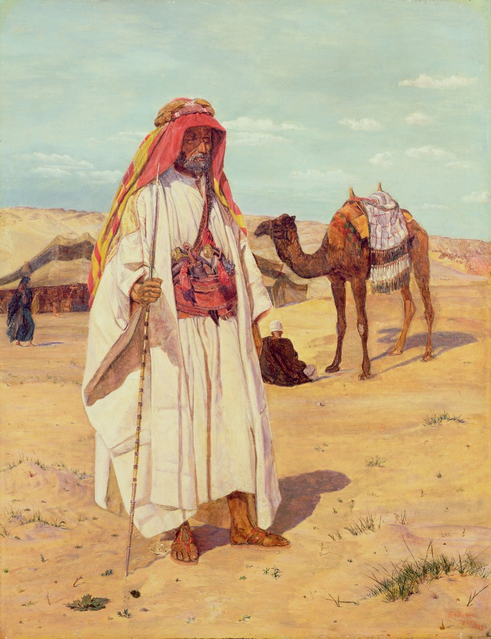 Arab Shaykh (Richard Burton i arabisk kjole), 1854 af Thomas Seddon