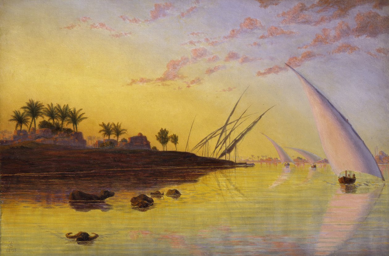 Udsigt over Nilen, 1855 af Thomas Seddon