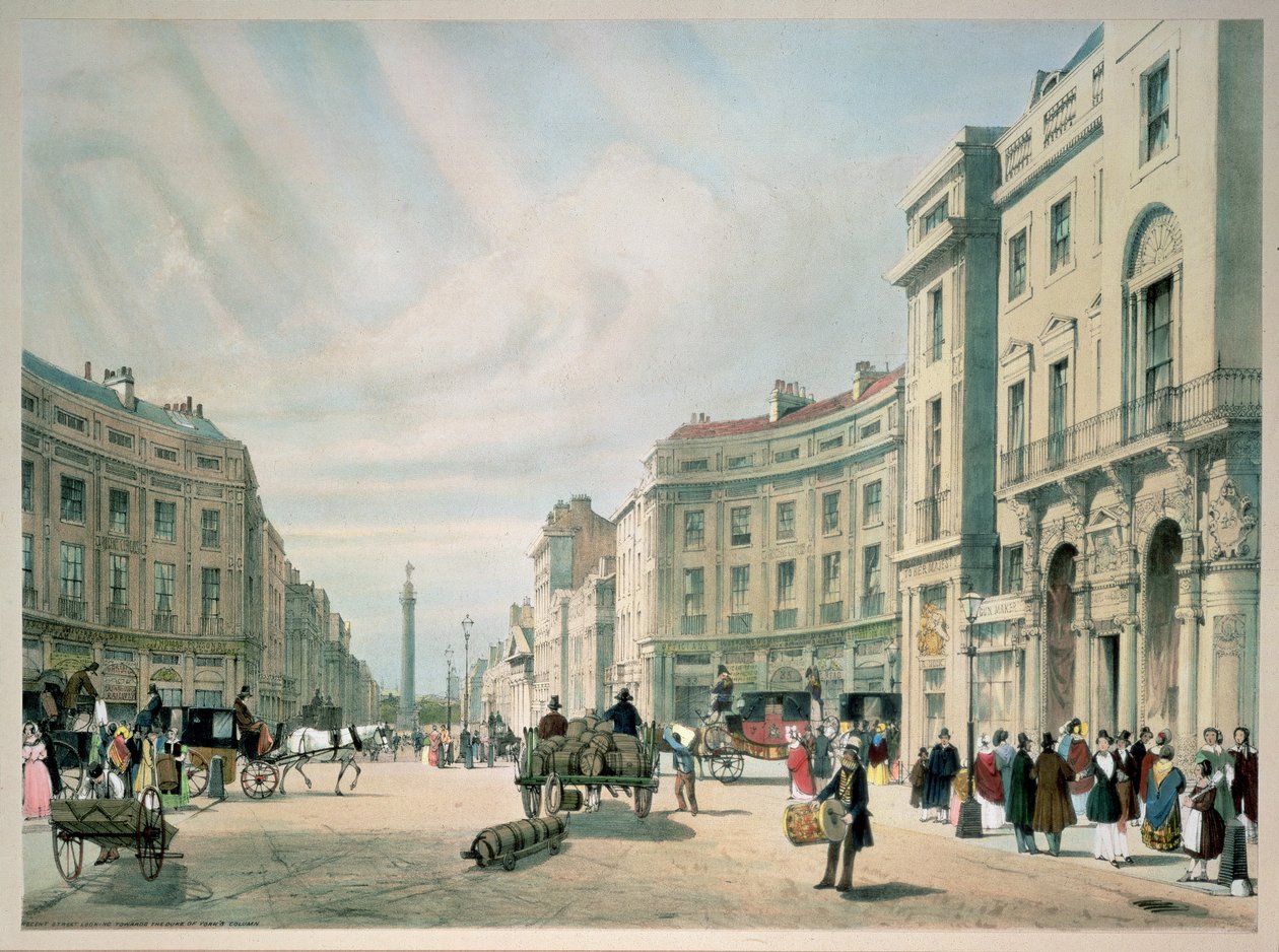 Oxford Circus, 1842 af Thomas Shotter Boys