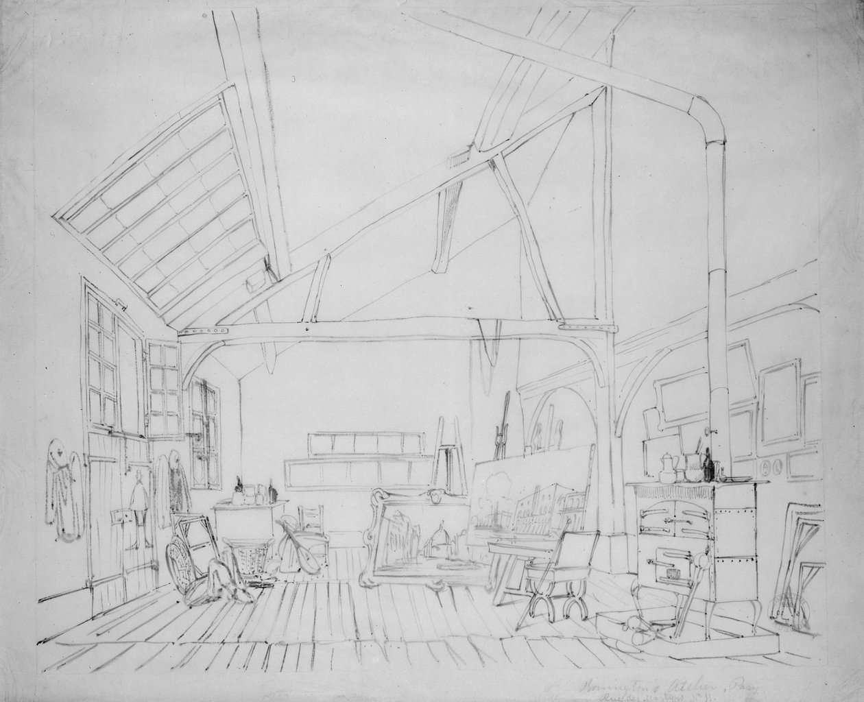 Richard Parkes Boningtons studie i Paris af Thomas Shotter Boys