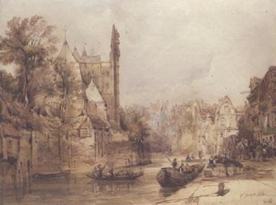 Rue du Rivage, Abbeville af Thomas Shotter Boys