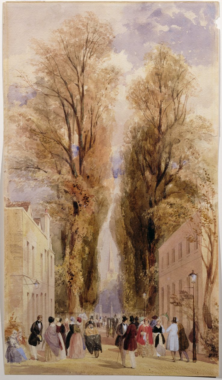 The Old Well Walk, Cheltenham, ca. 1840 af Thomas Shotter Boys