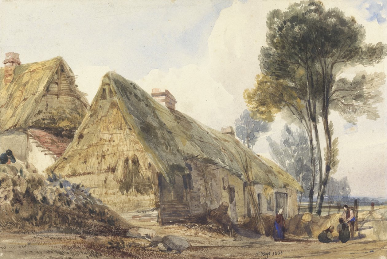 Udsigt i Swiss Cottage, London, 1836 (wc på papir) af Thomas Shotter Boys