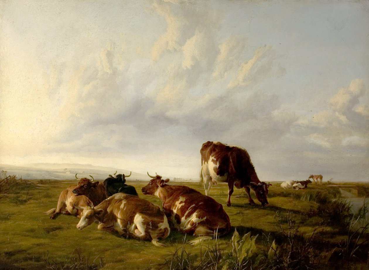 Eftermiddag i engene, 1861 af Thomas Sidney Cooper