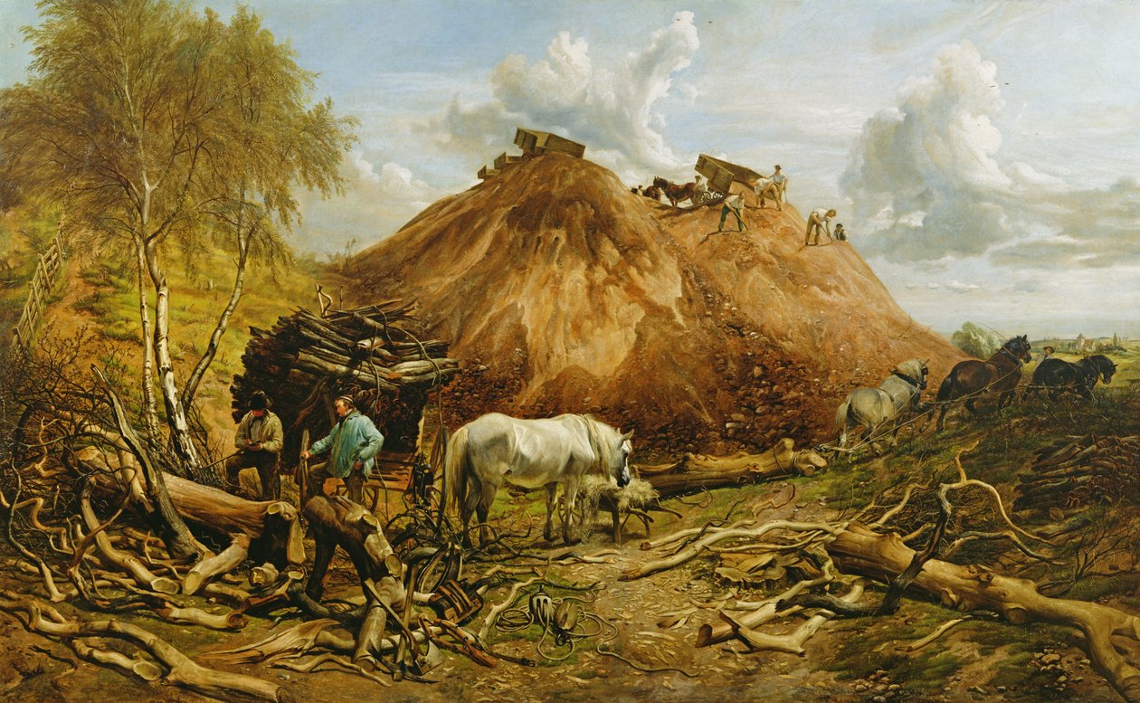 Rydning af skoven for jernvejen, 1880 af Thomas Sidney Cooper