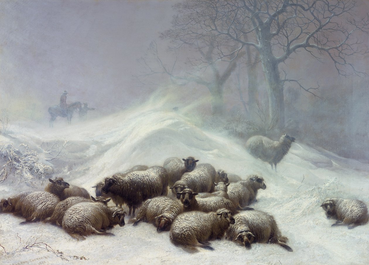 I ly af den formløse drift, 18. januar 1881 af Thomas Sidney Cooper