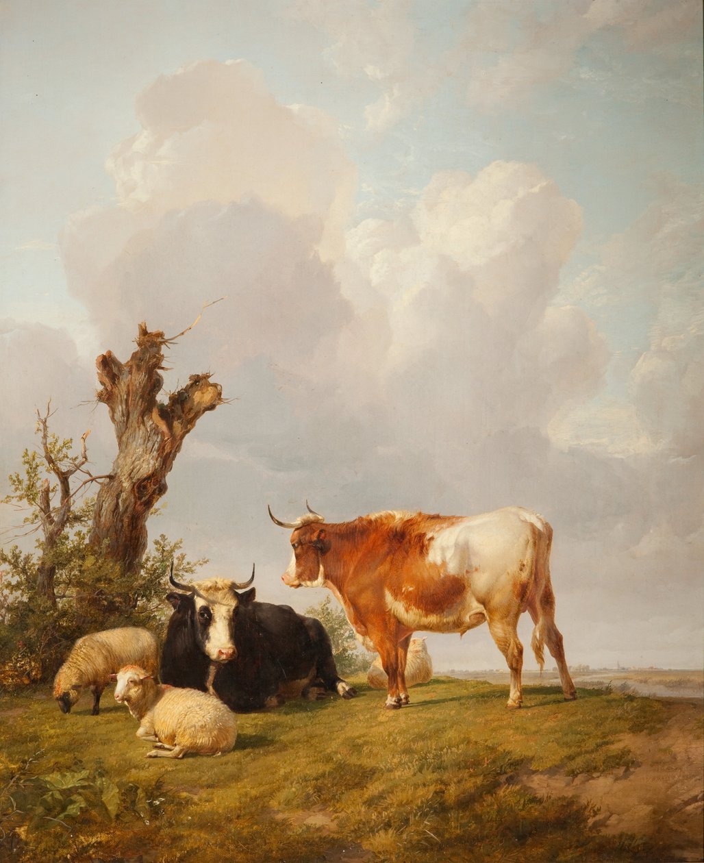 Udsigt i Stour-dalen med to køer af Thomas Sidney Cooper