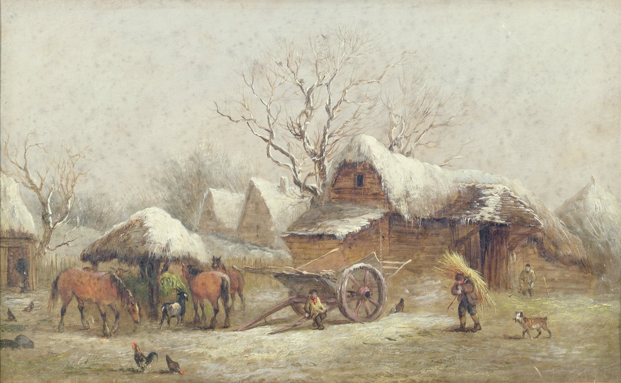 En vintergårdsscene af Thomas Smythe