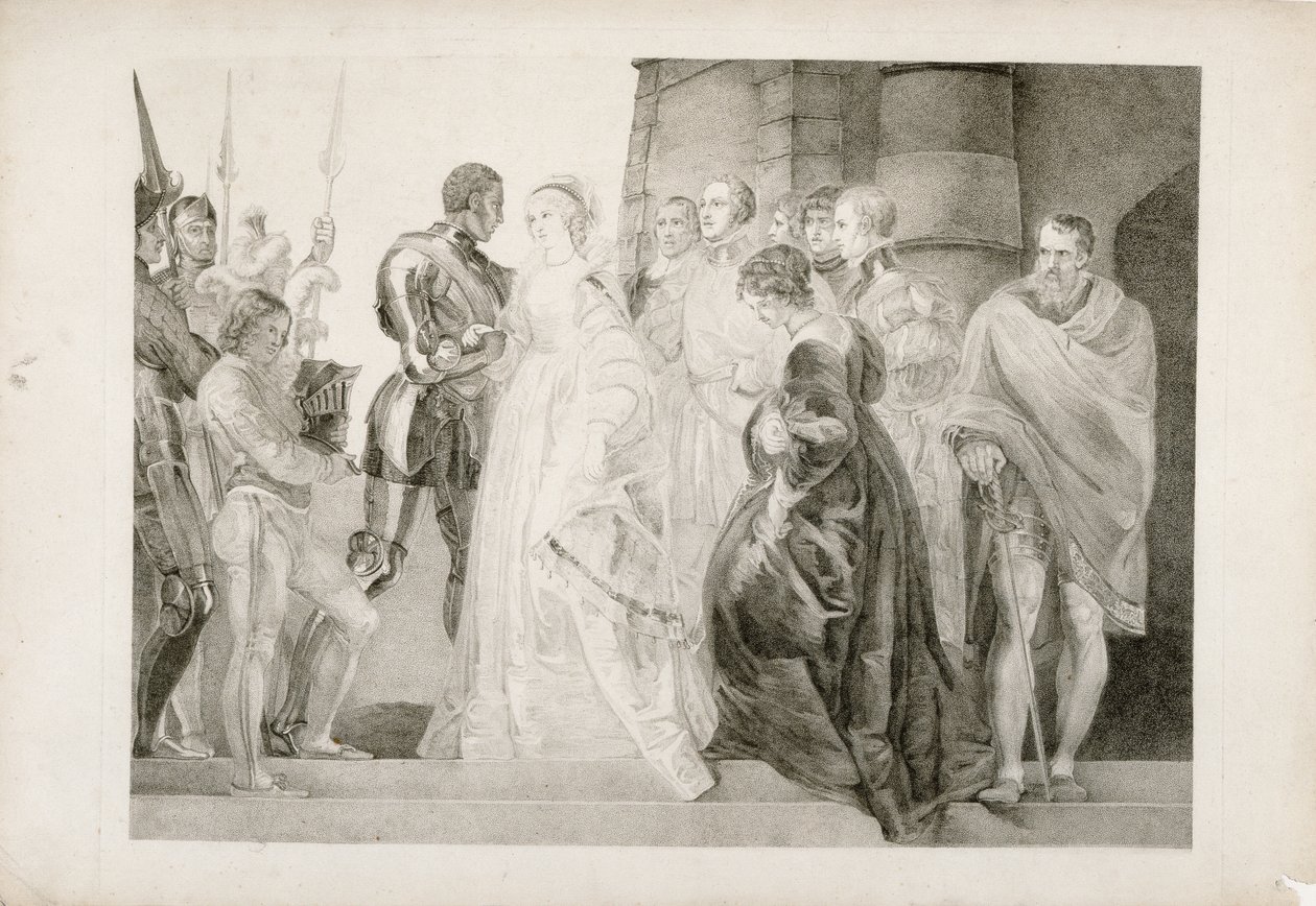 Othello, Anden Akt, Scene I, indgraveret af Thomas Ryder (1746-1810) 1803 af Thomas Stothard