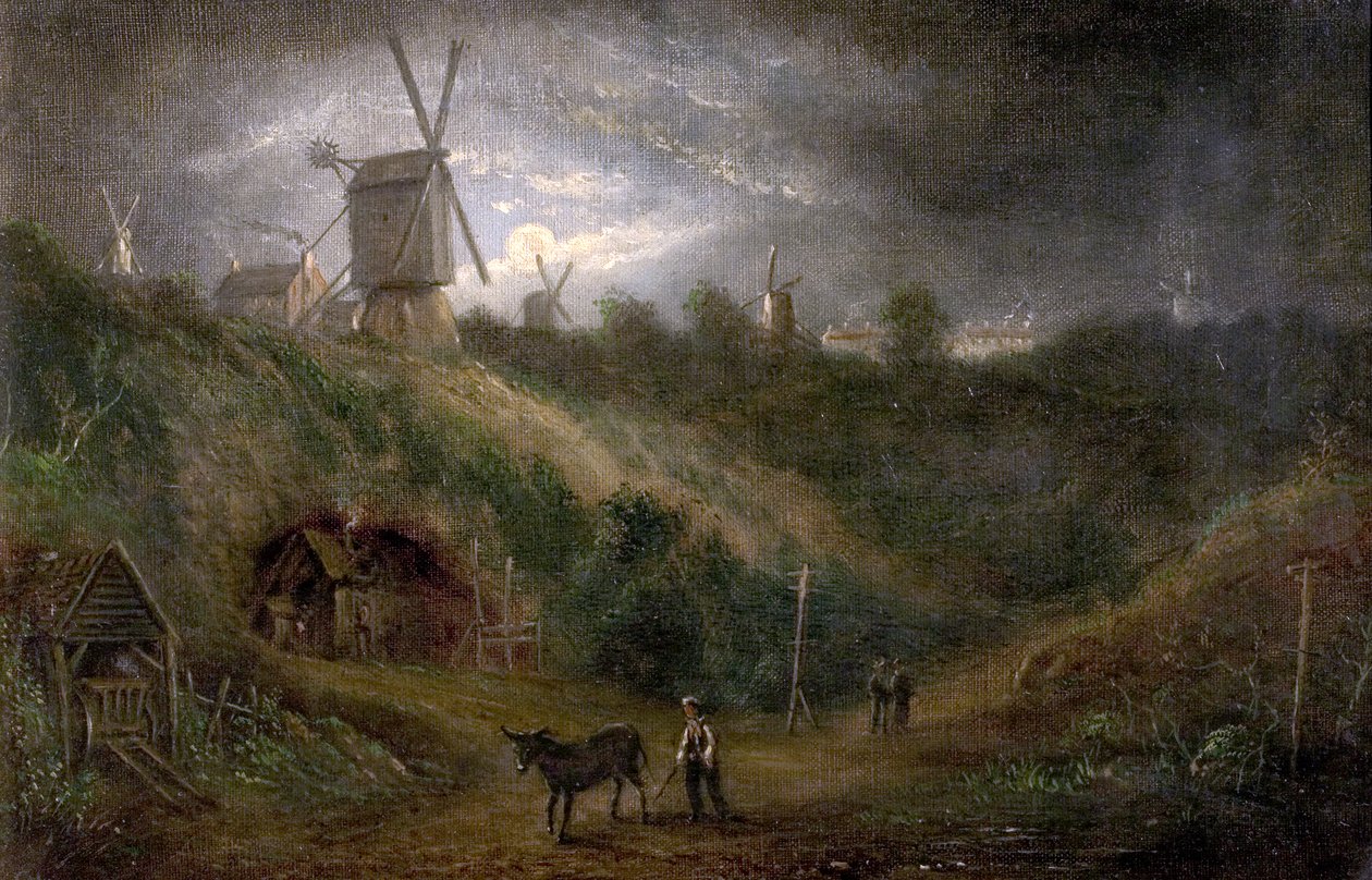 The Old Ropewalk, Foot of the Gallows Hill, Nottingham Forest, 1848 af Thomas Sturge Moore