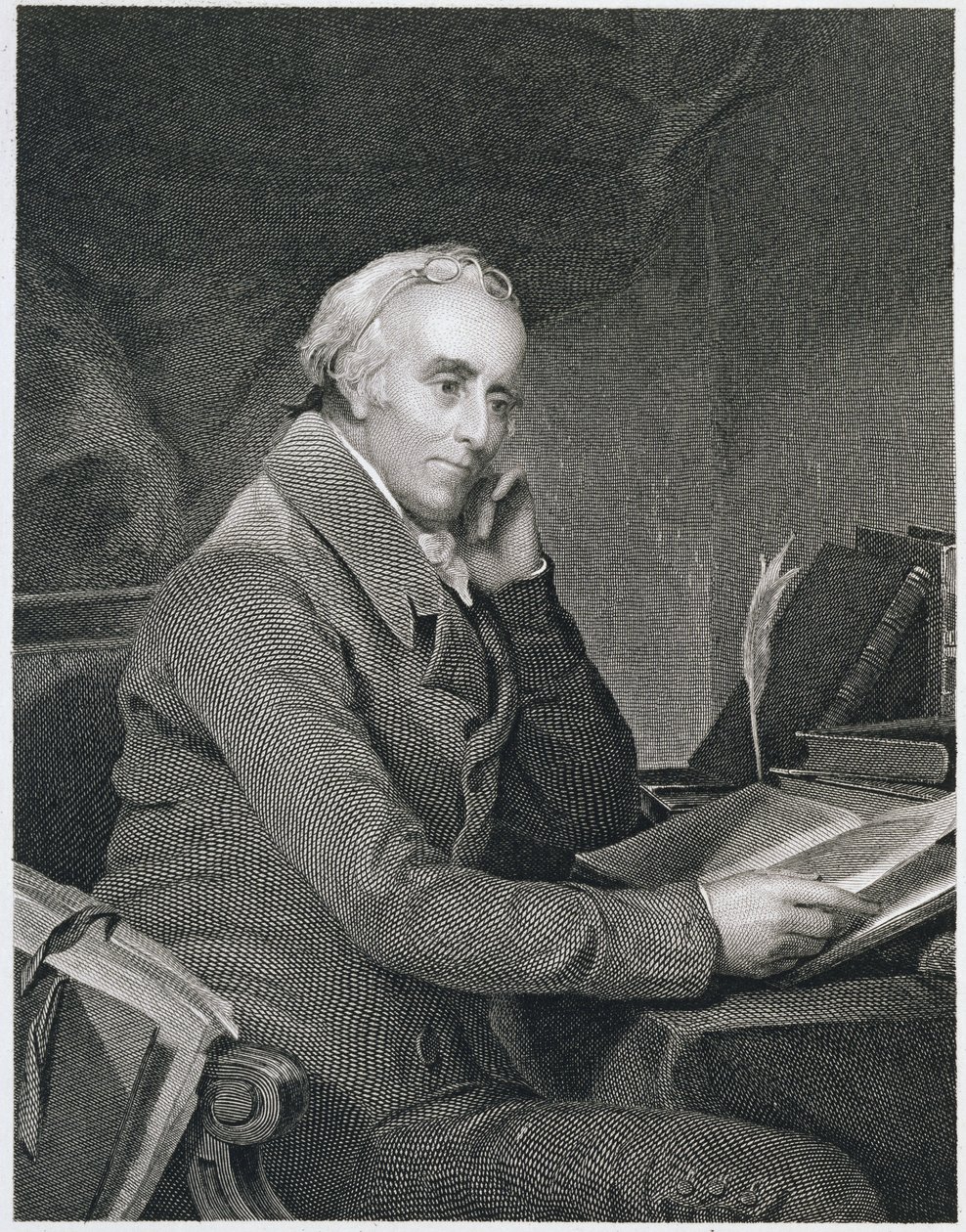 Benjamin Rush, graveret af Richard W. Dodson (1812-67) af Thomas Sully
