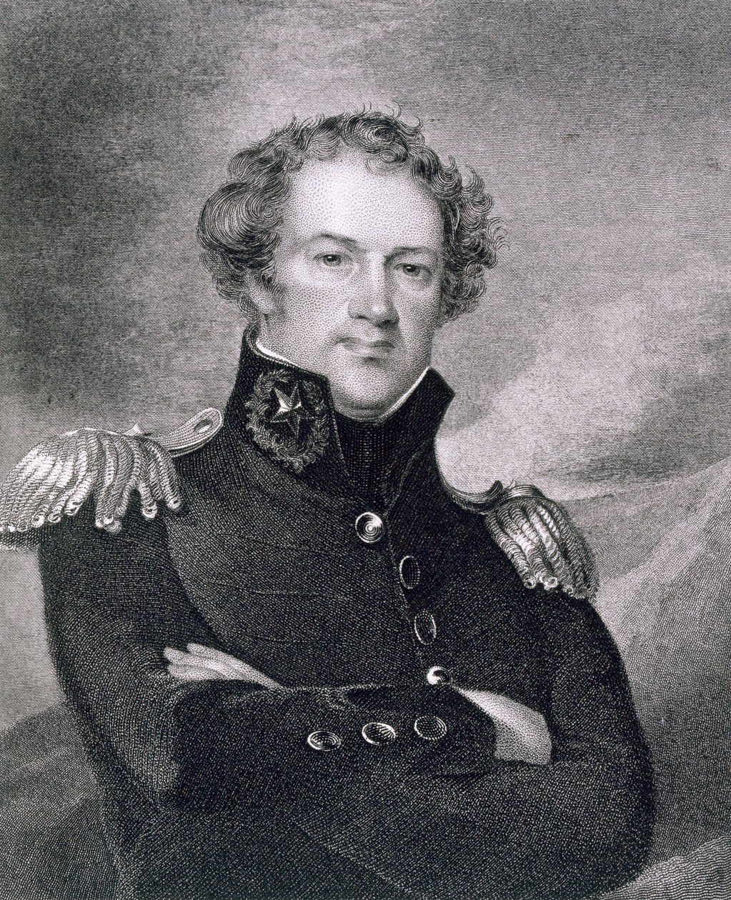 Generalmajor Alexander Macomb (1782-1842), graveret af James Barton Longacre (1794-1869) af Thomas Sully