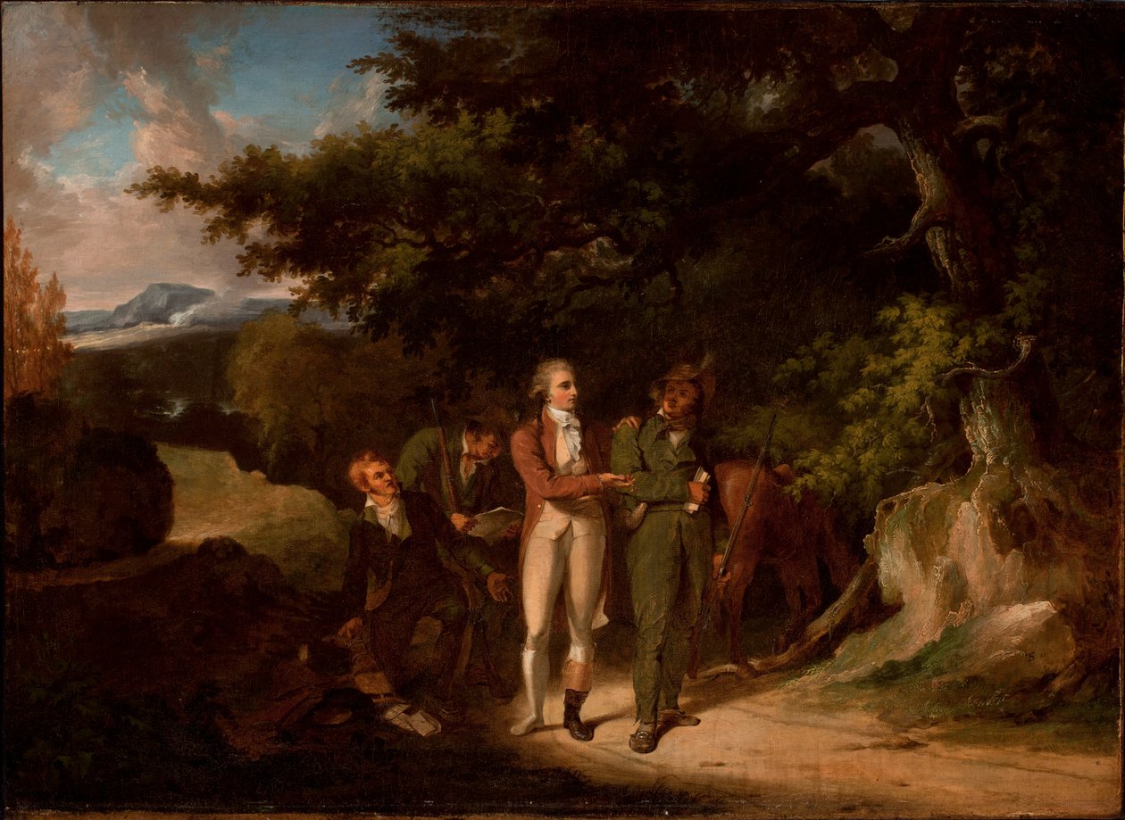 Tilfangetagelsen af major Andre, 1812 af Thomas Sully