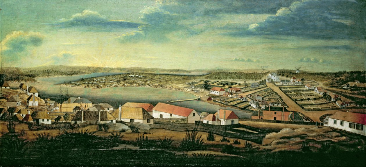 Sydney, hovedstad i New South Wales, ca. 1800 af Thomas Watling