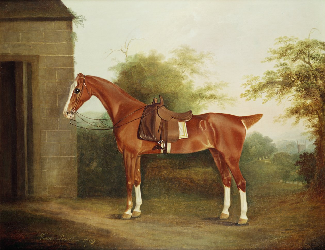 Hest med sidesadel af Thomas Weaver