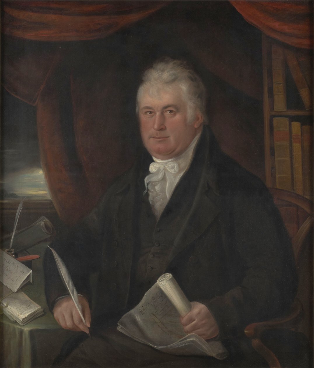 Portræt af Thomas Coke, 1. jarl af Leicester (syvende skabelse), britisk politiker og agronom (1754-1842) af Thomas Weaver