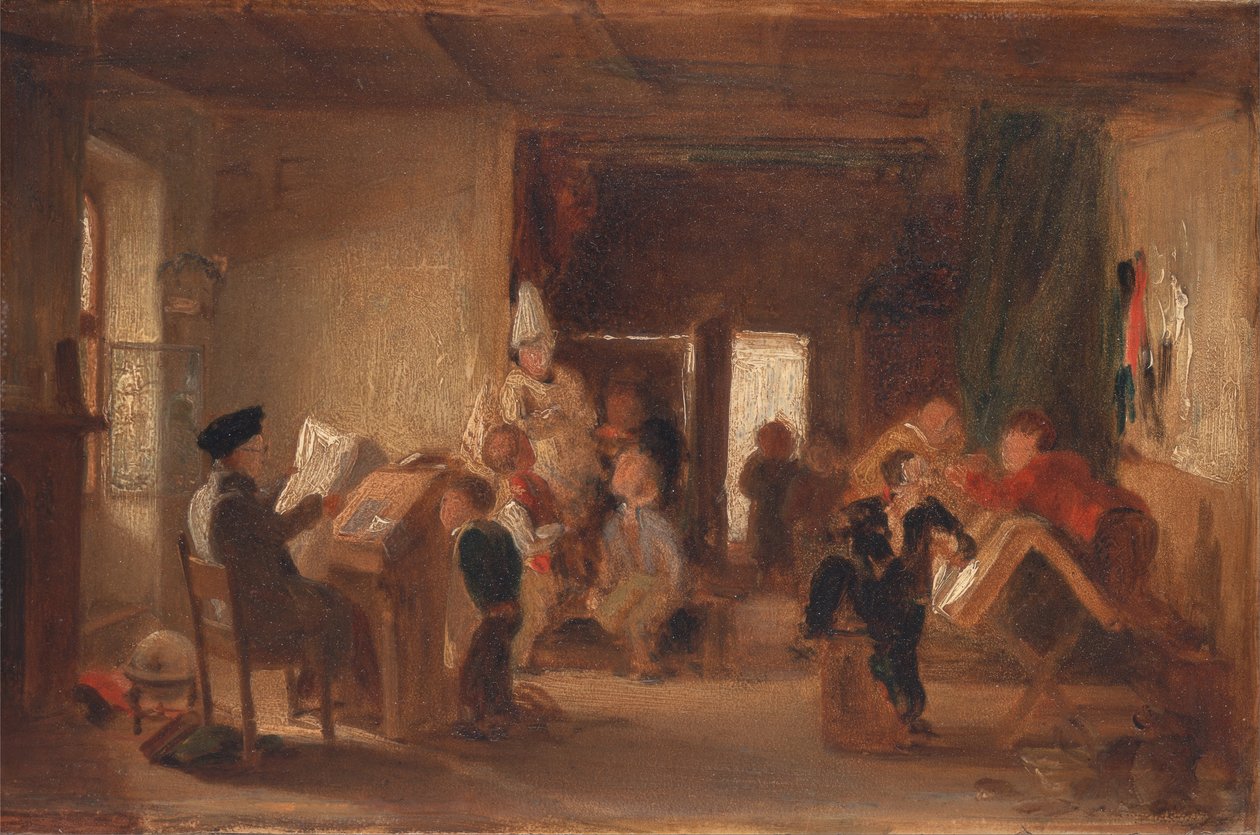 En undersøgelse af skolestuen af Thomas Webster