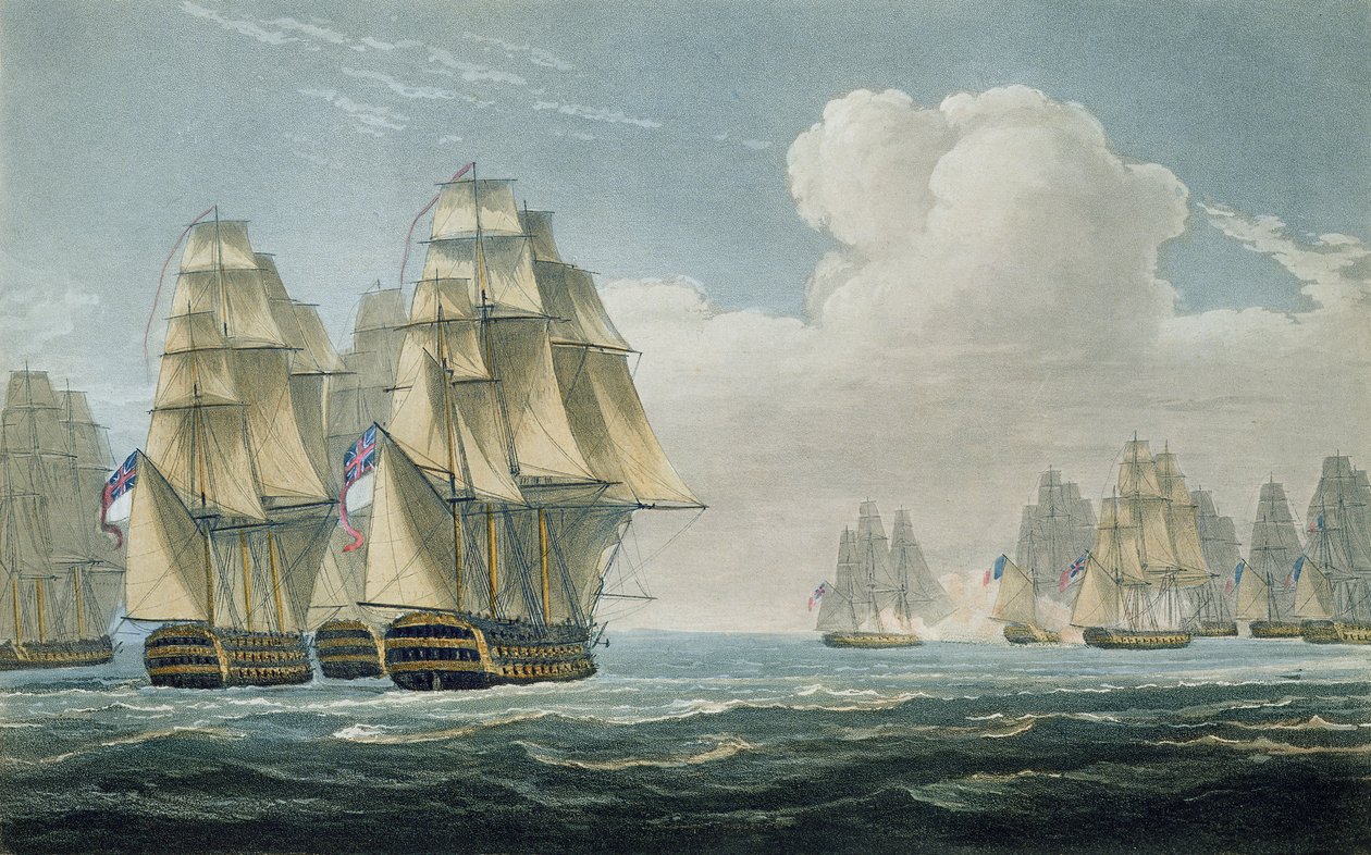 Efter slaget ved Trafalgar, 21. oktober 1805, indgraveret af F.C. Lewis for 