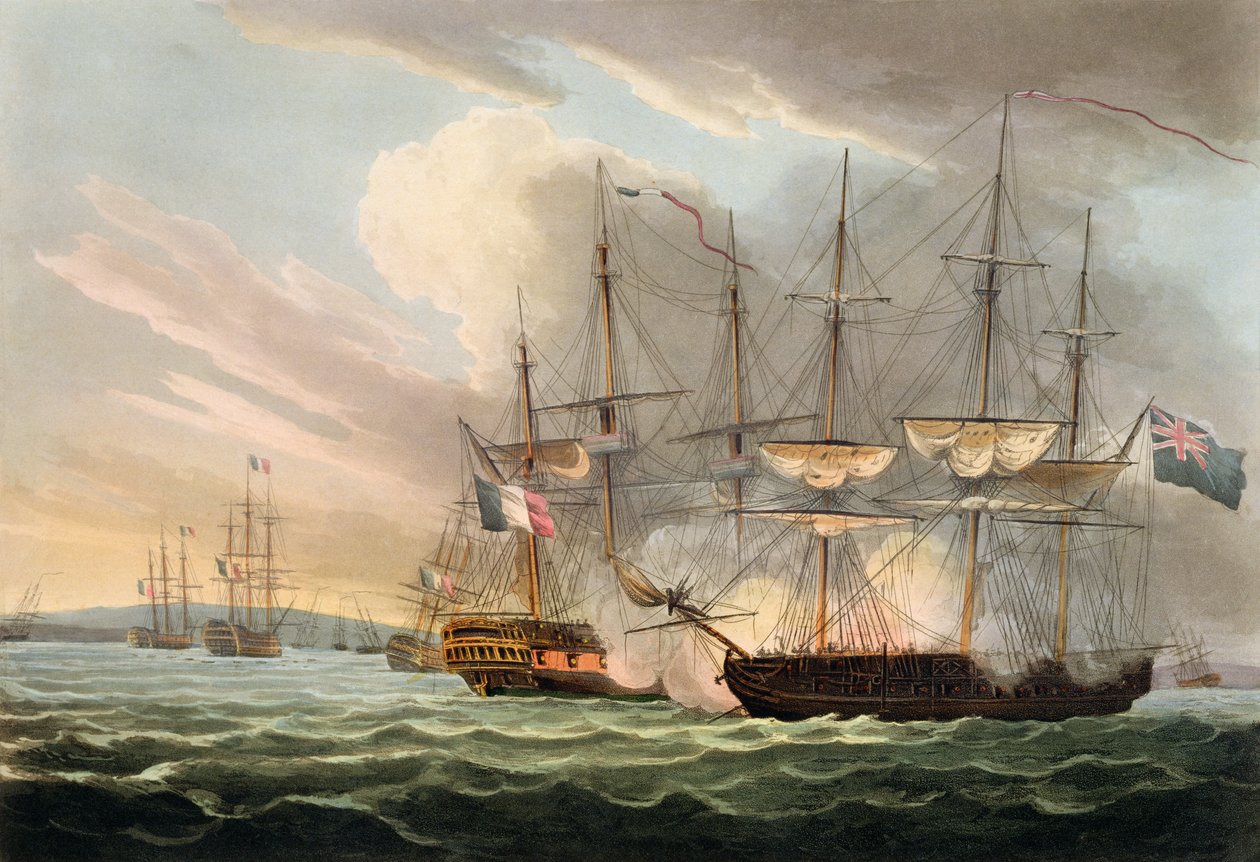 Ødelæggelse af den franske flåde på baskiske veje, 12. april 1809, fra 