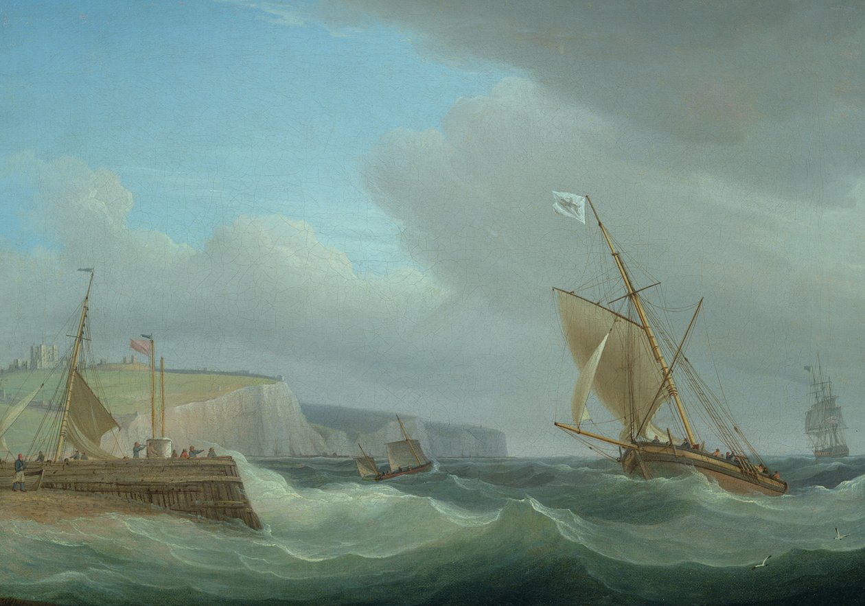 Forsendelse fra Dover, ca. 1760 (se 444855 for par) af Thomas Whitcombe