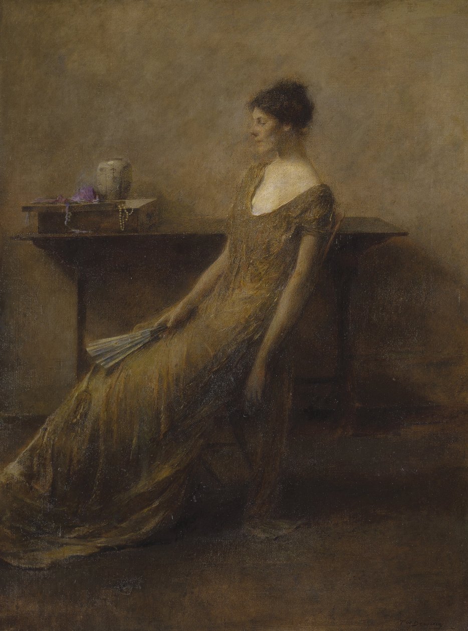 Dame i guld af Thomas Wilmer Dewing