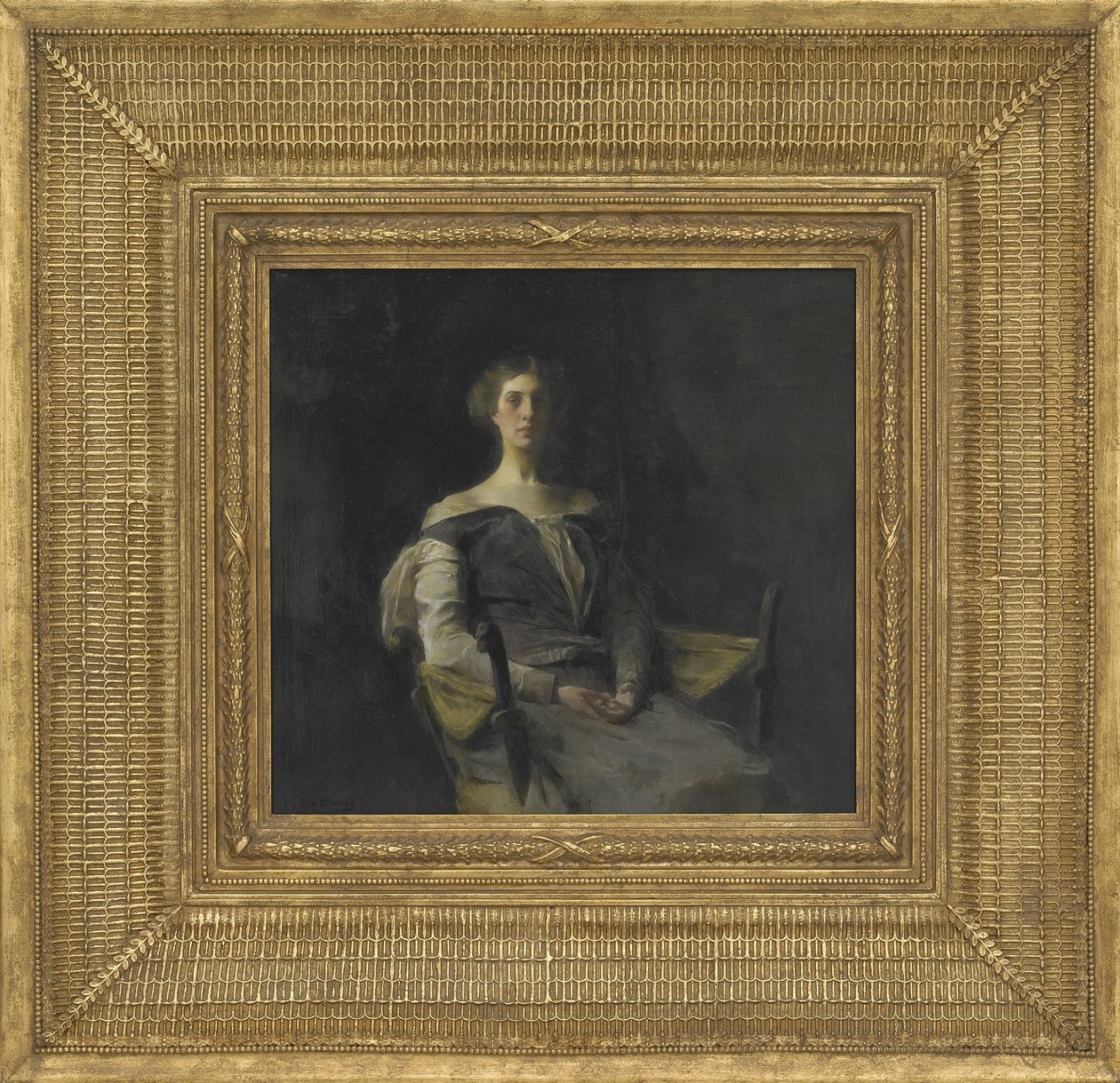 Portræt af en pige, 1905 (olie på træpanel) af Thomas Wilmer Dewing