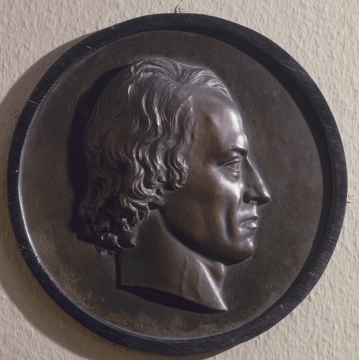 Portrætmedaljon af Alfred, Lord Tennyson (1809-92) (bronze) af Thomas Woolner