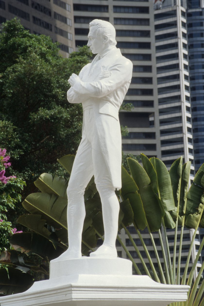 Sir Stamford Raffles (marmor) af Thomas Woolner