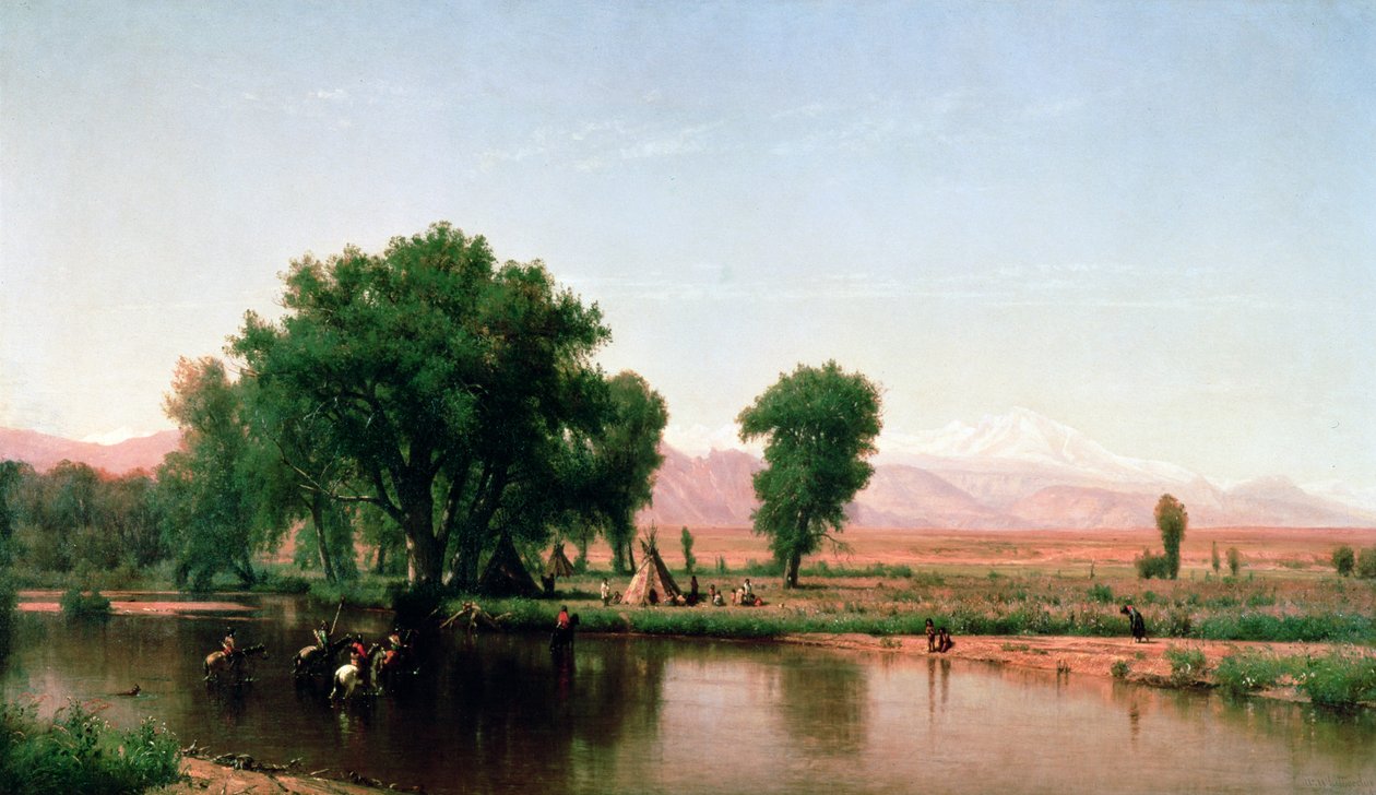 Krydser Ford, Platte River, Colorado af Thomas Worthington Whittredge