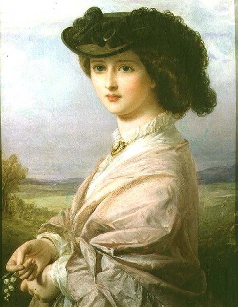 En dame i et landskab af Thomas Francis Dicksee