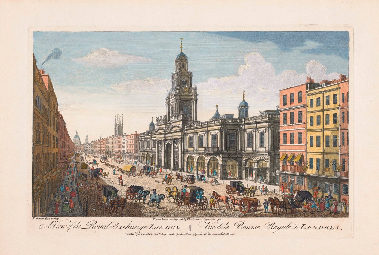 Royal Exchange, London af Thomas (after) Bowles