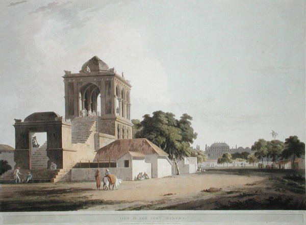 Udsigt i fortet, Madura, planche 40 fra "Oriental Scenery: Twenty Four Views in Hindoostan