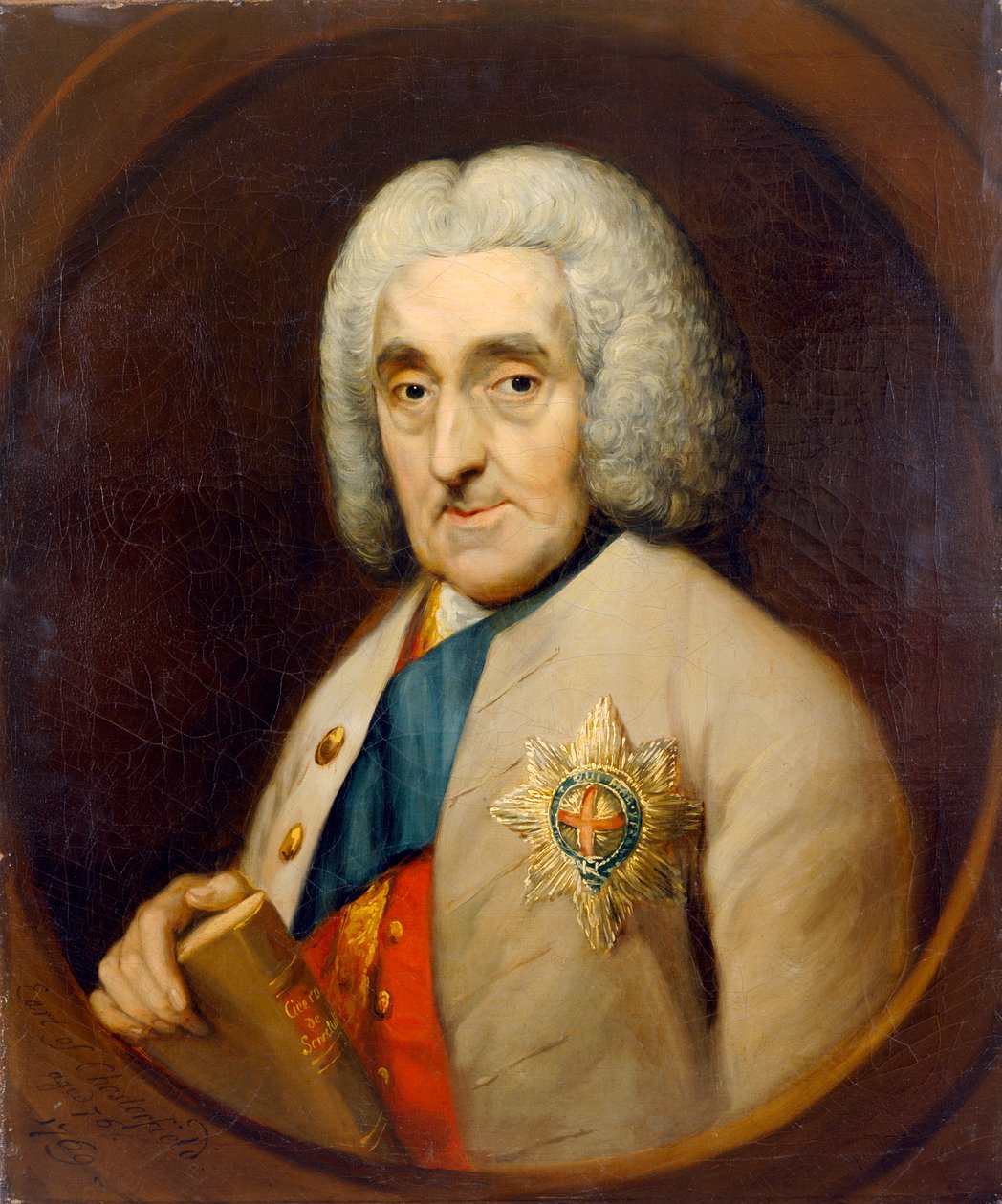 Fjerde jarl af Chesterfield (olie på lærred) af Thomas (after) Gainsborough