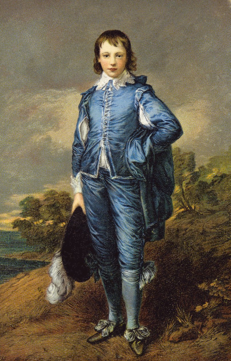 Gainsboroughs Den blå dreng (farvelitografi) af Thomas (after) Gainsborough