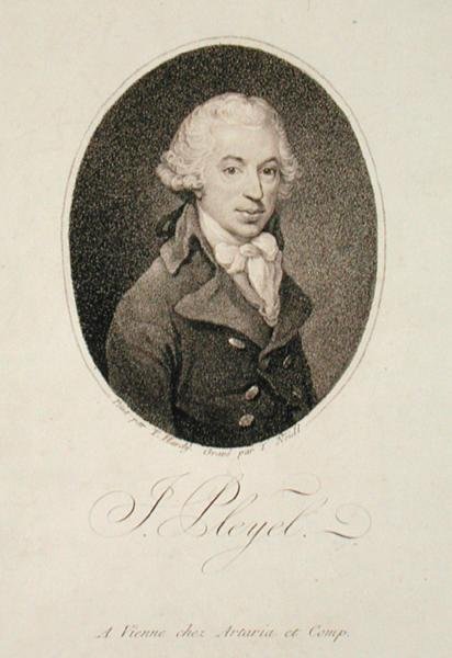 Portræt af Ignace Pleyel (1757-1831) indgraveret af Johann Joseph Neidl (1776-1832) (stik) af Thomas (after) Hardy