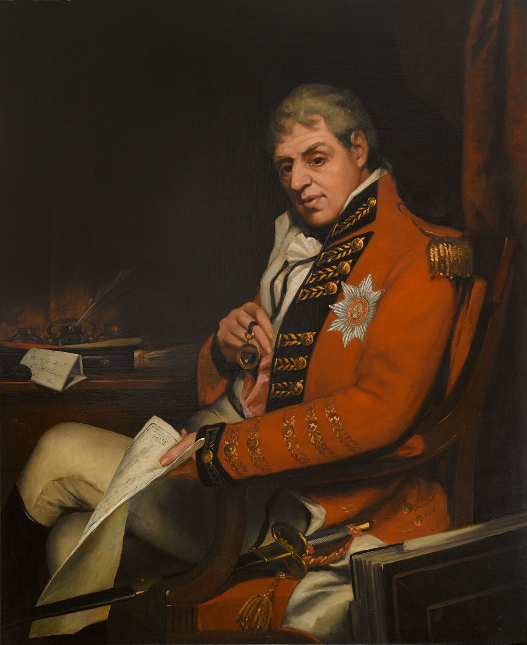 Rt. Hon general Hely-Hutchinson, 2. jarl af Donoughmore (olie på lærred) af Thomas (after) Phillips