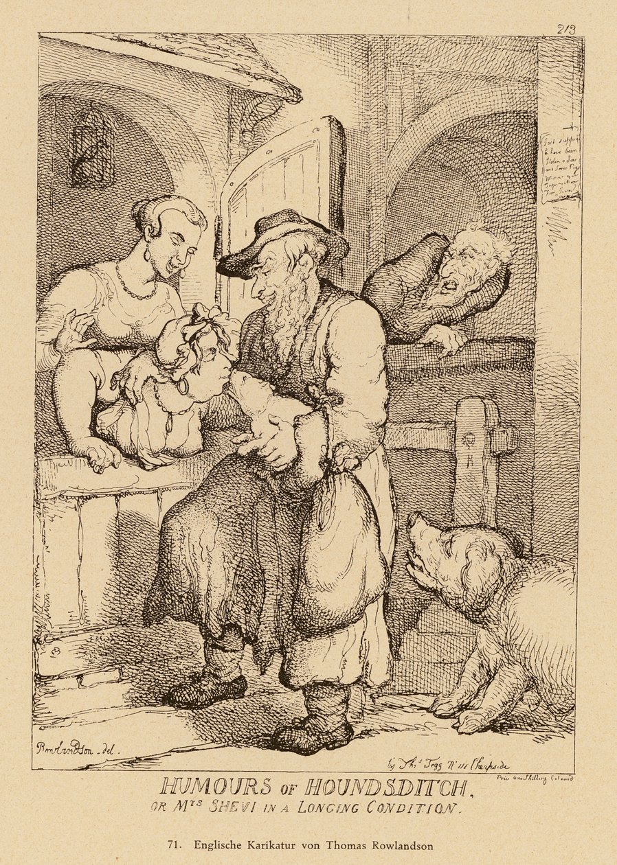 Humoren i Houndsditch af Thomas (after) Rowlandson
