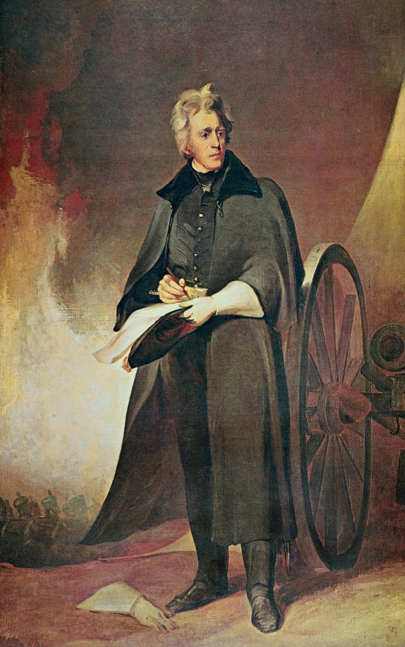 General Andrew Jackson (farve litho) af Thomas (after) Sully