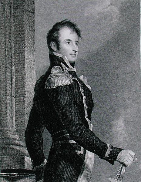 Stephen Decatur (1779-1820), graveret af Asher Brown Durand (1796-1886) efter en kopi af originalen af James Herring (1794-1867) (gravering) af Thomas (after) Sully