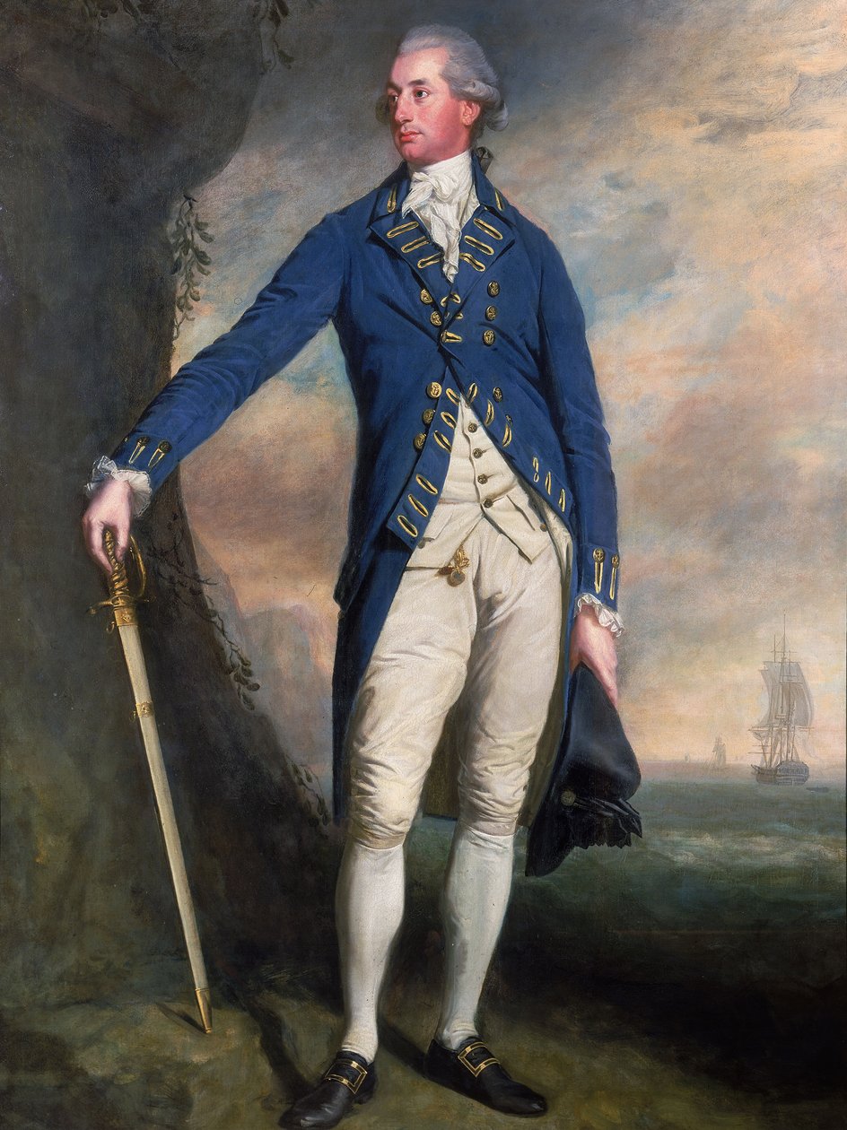 Kaptajn Sir George Montagu (1750-1829), ca. 1780-90 (olie på lærred) af Thomas (attr.to) Beach