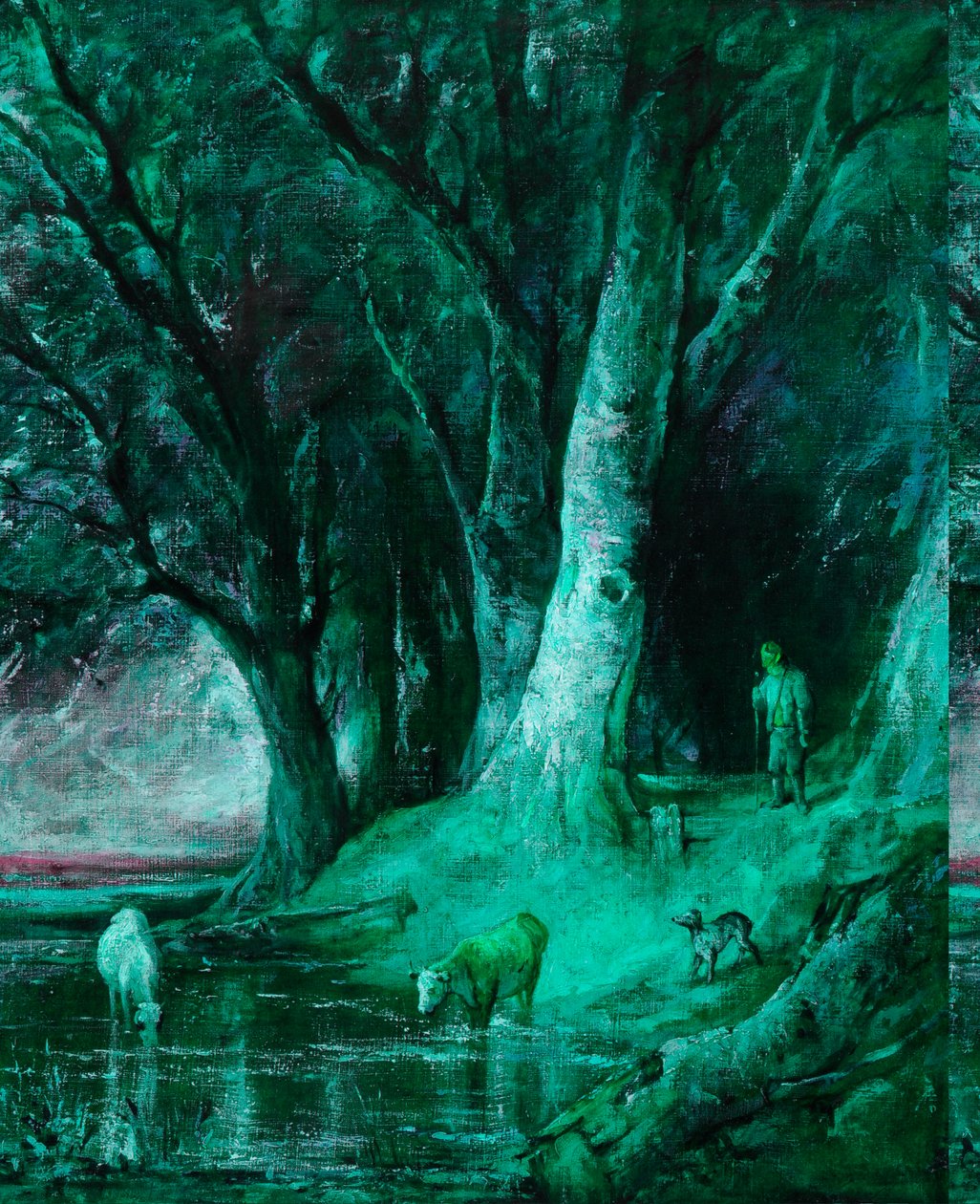 The Edge of the Wood (olie på lærred) af Thomas (attr.to) Churchyard
