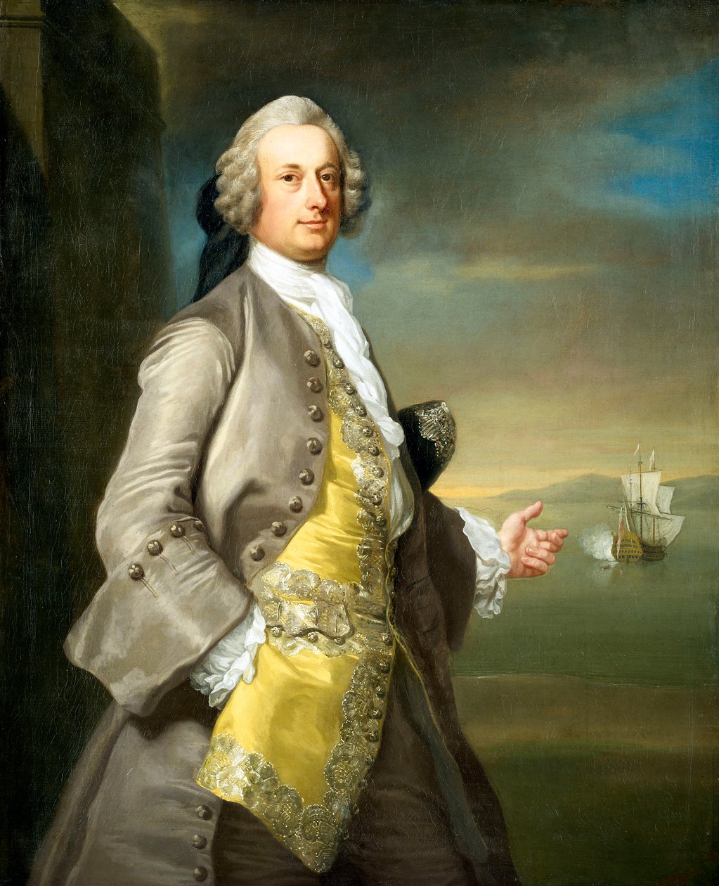 Kaptajn Richard Chadwick (død 1748) af Thomas (attr.to) Hudson