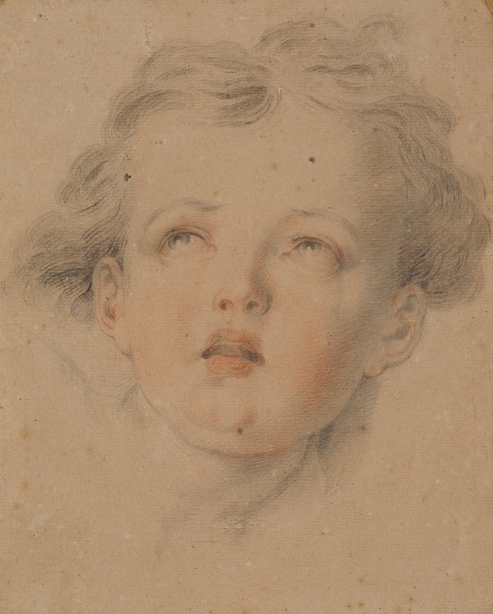 Studie af en Amor (farvet kridt på papir) af Thomas (circle of) Lawrence