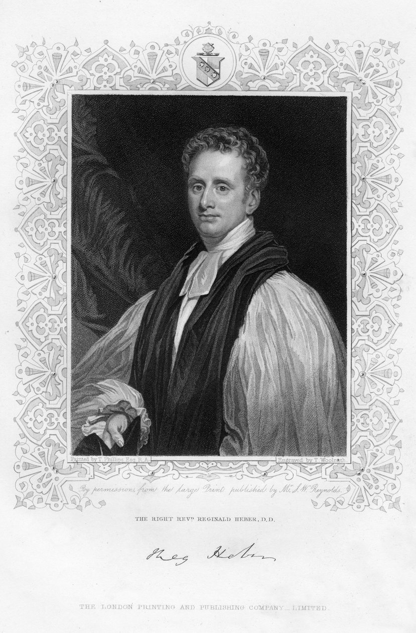 Reginald Heber 1783-1826, biskop af Calcutta, 1800-tallet. af Thomas A. Woolnoth