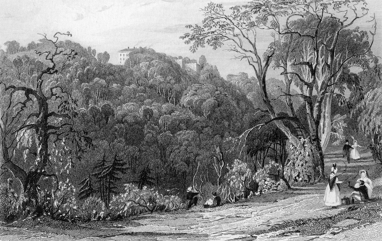 Castle Eden Hall, Durham, 1833 af Thomas Allom