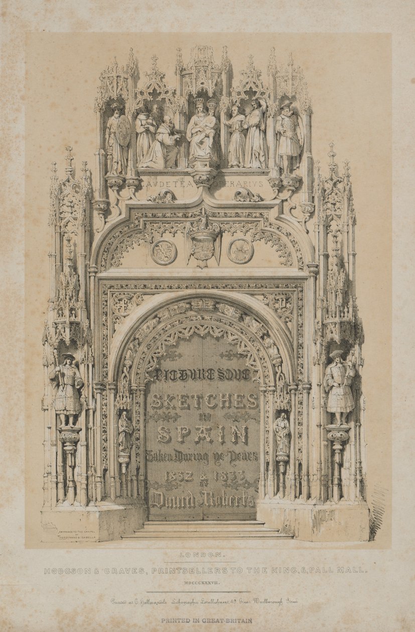 Maleriske skitser i Spanien: Titelside, 1837. af Thomas Allom