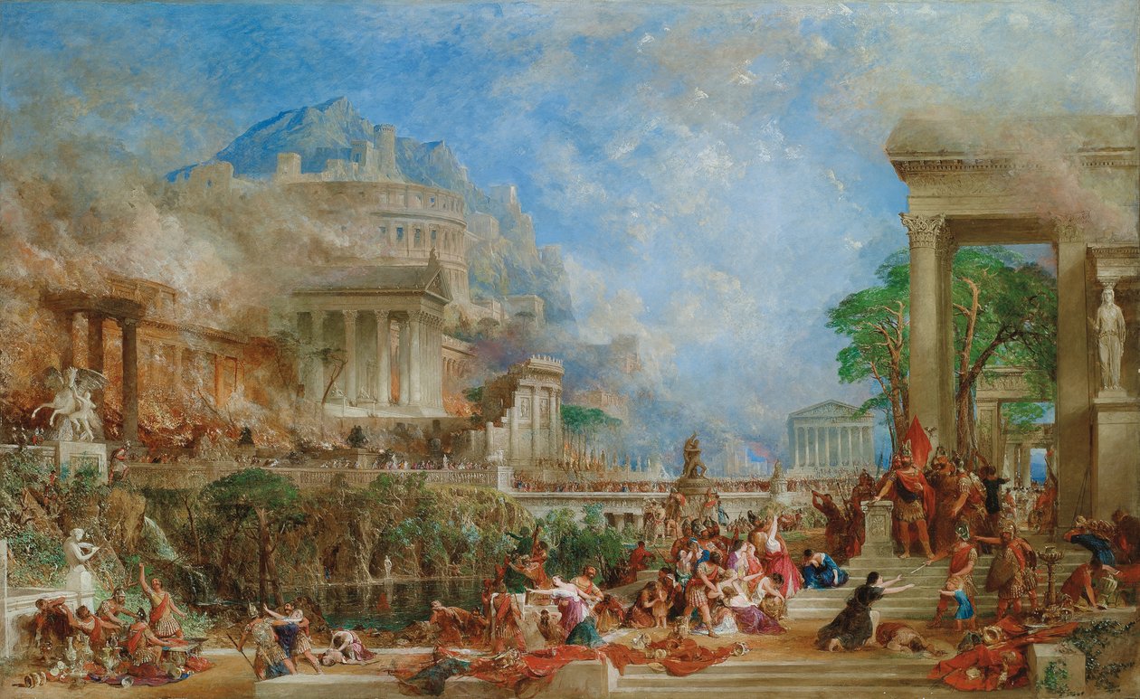 Plyndringen af Korinth, 1870 af Thomas Allom